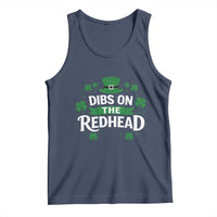 Funny Irish St Patricks Day Dibs On The Redhead Tank Top Lucky Shamrock Clovers