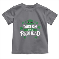 Funny Irish St Patricks Day Dibs On The Redhead Toddler T Shirt Lucky Shamrock Clovers