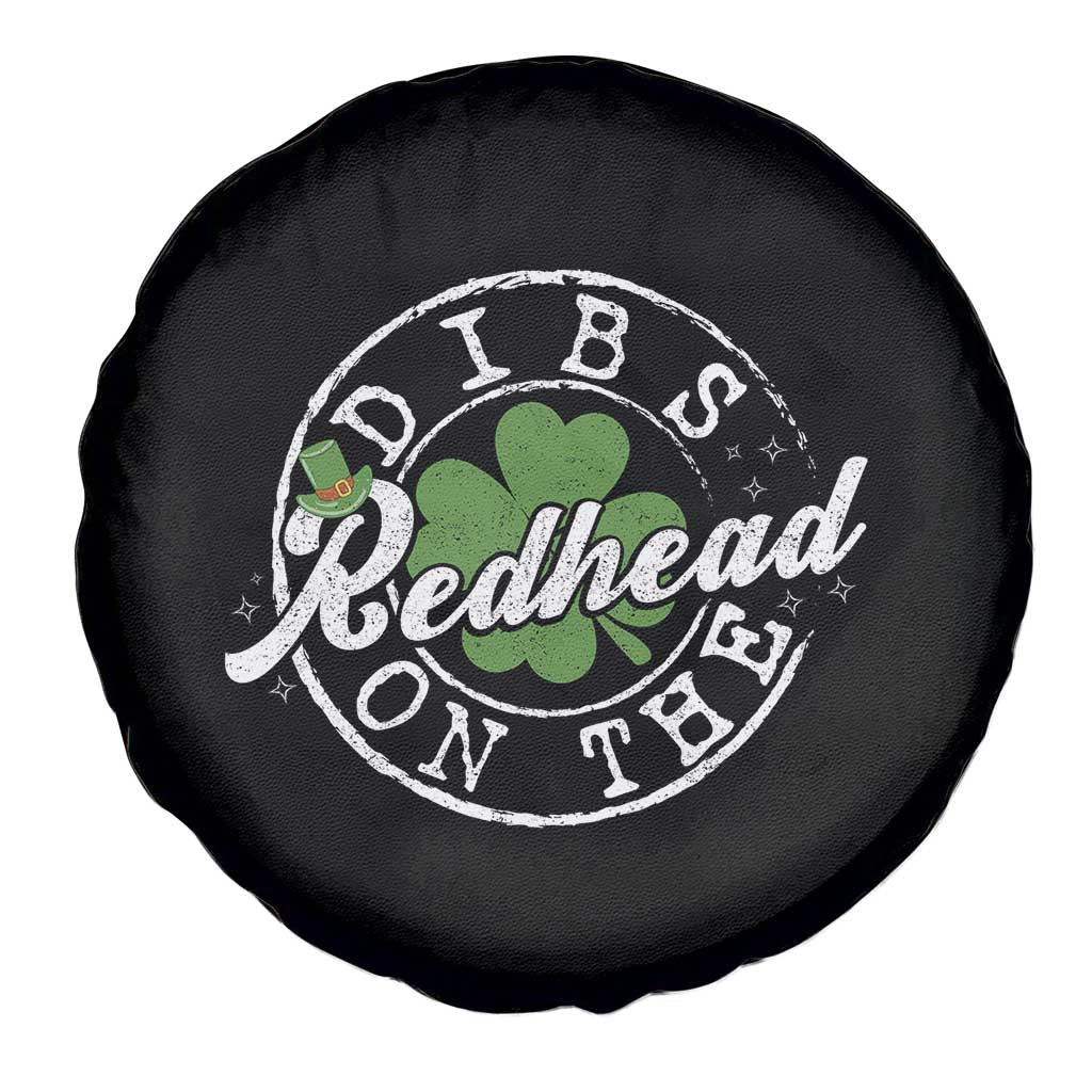 Funny Irish St Patricks Day Dibs On The Redhead Spare Tire Cover Retro Lucky Shamrock