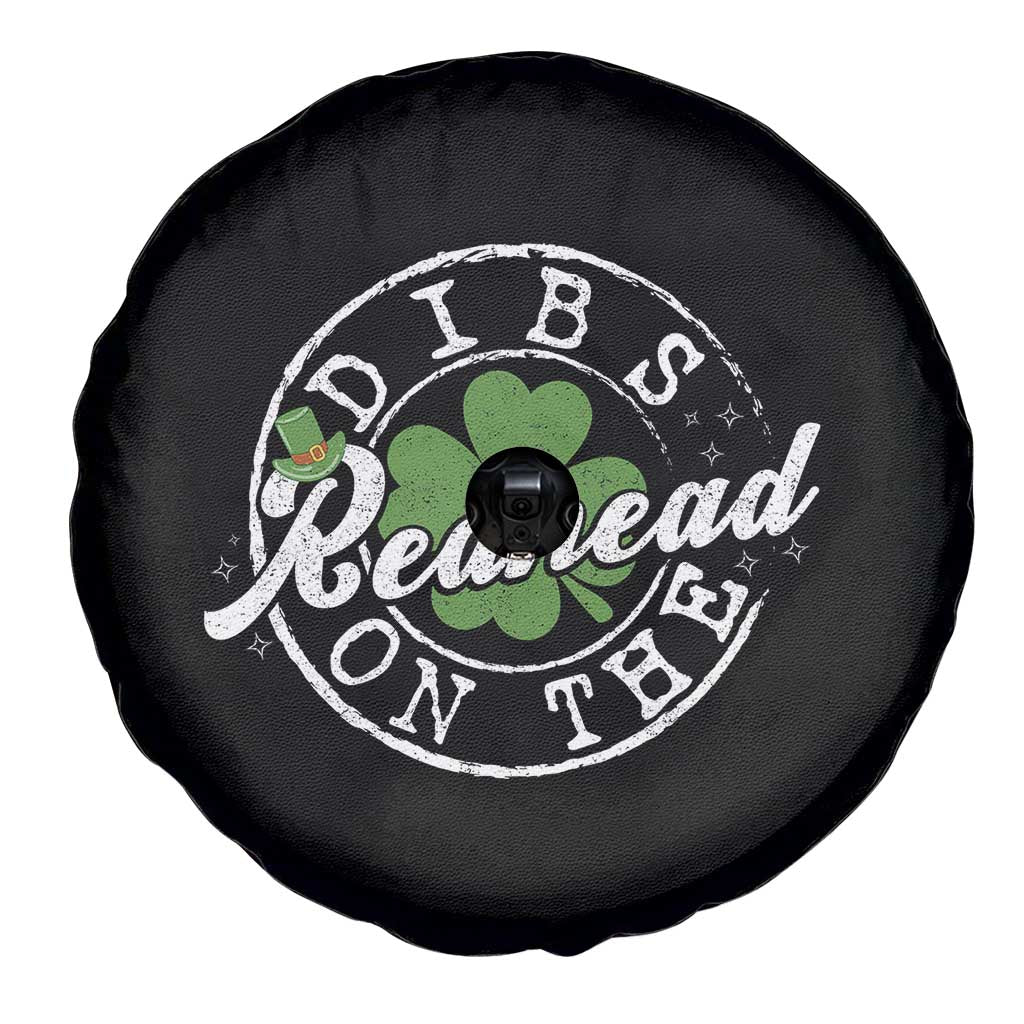 Funny Irish St Patricks Day Dibs On The Redhead Spare Tire Cover Retro Lucky Shamrock