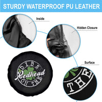 Funny Irish St Patricks Day Dibs On The Redhead Spare Tire Cover Retro Lucky Shamrock