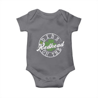 Funny Irish St Patricks Day Dibs On The Redhead Baby Onesie Retro Lucky Shamrock