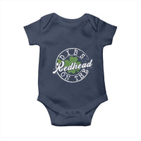 Funny Irish St Patricks Day Dibs On The Redhead Baby Onesie Retro Lucky Shamrock