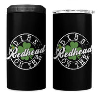 Funny Irish St Patricks Day Dibs On The Redhead 4 in 1 Can Cooler Tumbler Retro Lucky Shamrock