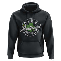 Funny Irish St Patricks Day Dibs On The Redhead Hoodie Retro Lucky Shamrock