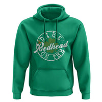 Funny Irish St Patricks Day Dibs On The Redhead Hoodie Retro Lucky Shamrock
