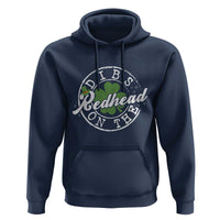 Funny Irish St Patricks Day Dibs On The Redhead Hoodie Retro Lucky Shamrock