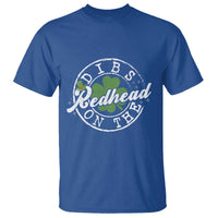 Funny Irish St Patricks Day Dibs On The Redhead T Shirt Retro Lucky Shamrock