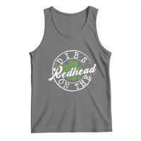 Funny Irish St Patricks Day Dibs On The Redhead Tank Top Retro Lucky Shamrock