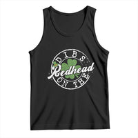 Funny Irish St Patricks Day Dibs On The Redhead Tank Top Retro Lucky Shamrock