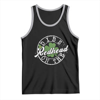 Funny Irish St Patricks Day Dibs On The Redhead Tank Top Retro Lucky Shamrock