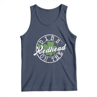 Funny Irish St Patricks Day Dibs On The Redhead Tank Top Retro Lucky Shamrock