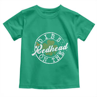 Funny Irish St Patricks Day Dibs On The Redhead Toddler T Shirt Retro Lucky Shamrock