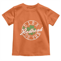 Funny Irish St Patricks Day Dibs On The Redhead Toddler T Shirt Retro Lucky Shamrock