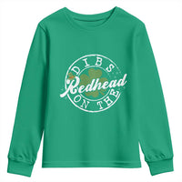 Funny Irish St Patricks Day Dibs On The Redhead Youth Sweatshirt Retro Lucky Shamrock