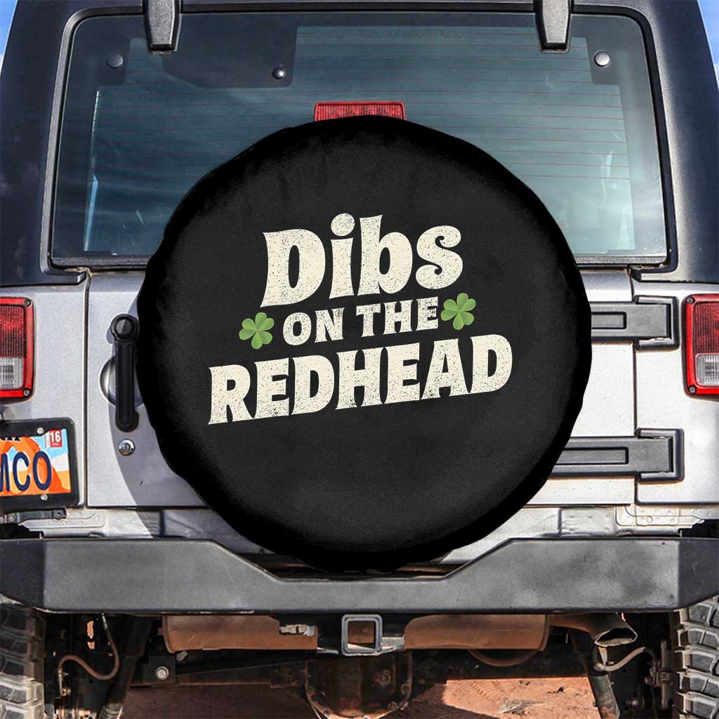 Dibs On The Redhead Spare Tire Cover Funny Irish St Patricks Day Lucky Shamrock