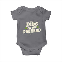 Dibs On The Redhead Baby Onesie Funny Irish St Patricks Day Lucky Shamrock