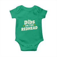 Dibs On The Redhead Baby Onesie Funny Irish St Patricks Day Lucky Shamrock