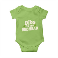 Dibs On The Redhead Baby Onesie Funny Irish St Patricks Day Lucky Shamrock