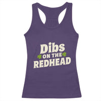 Dibs On The Redhead Racerback Tank Top Funny Irish St Patricks Day Lucky Shamrock