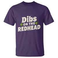 Dibs On The Redhead T Shirt Funny Irish St Patricks Day Lucky Shamrock