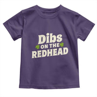 Dibs On The Redhead Toddler T Shirt Funny Irish St Patricks Day Lucky Shamrock