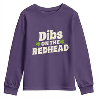 Dibs On The Redhead Youth Sweatshirt Funny Irish St Patricks Day Lucky Shamrock