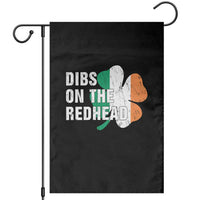 Dibs On The Redhead Garden Flag Funny Irish St Patricks Day Shamrock