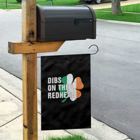 Dibs On The Redhead Garden Flag Funny Irish St Patricks Day Shamrock