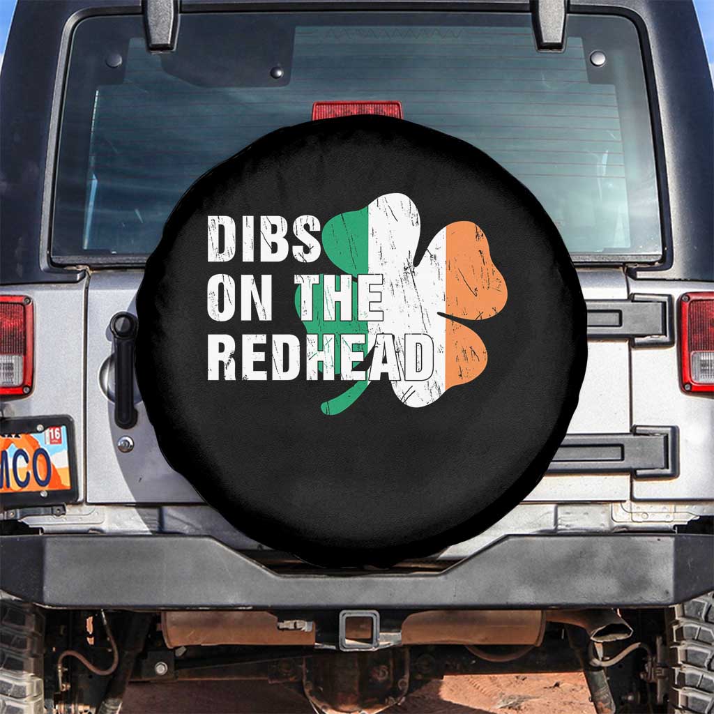 Dibs On The Redhead Spare Tire Cover Funny Irish St Patricks Day Shamrock