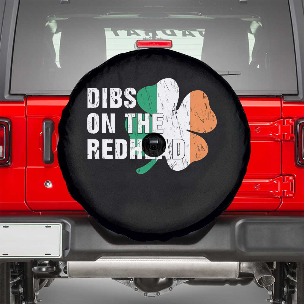 Dibs On The Redhead Spare Tire Cover Funny Irish St Patricks Day Shamrock