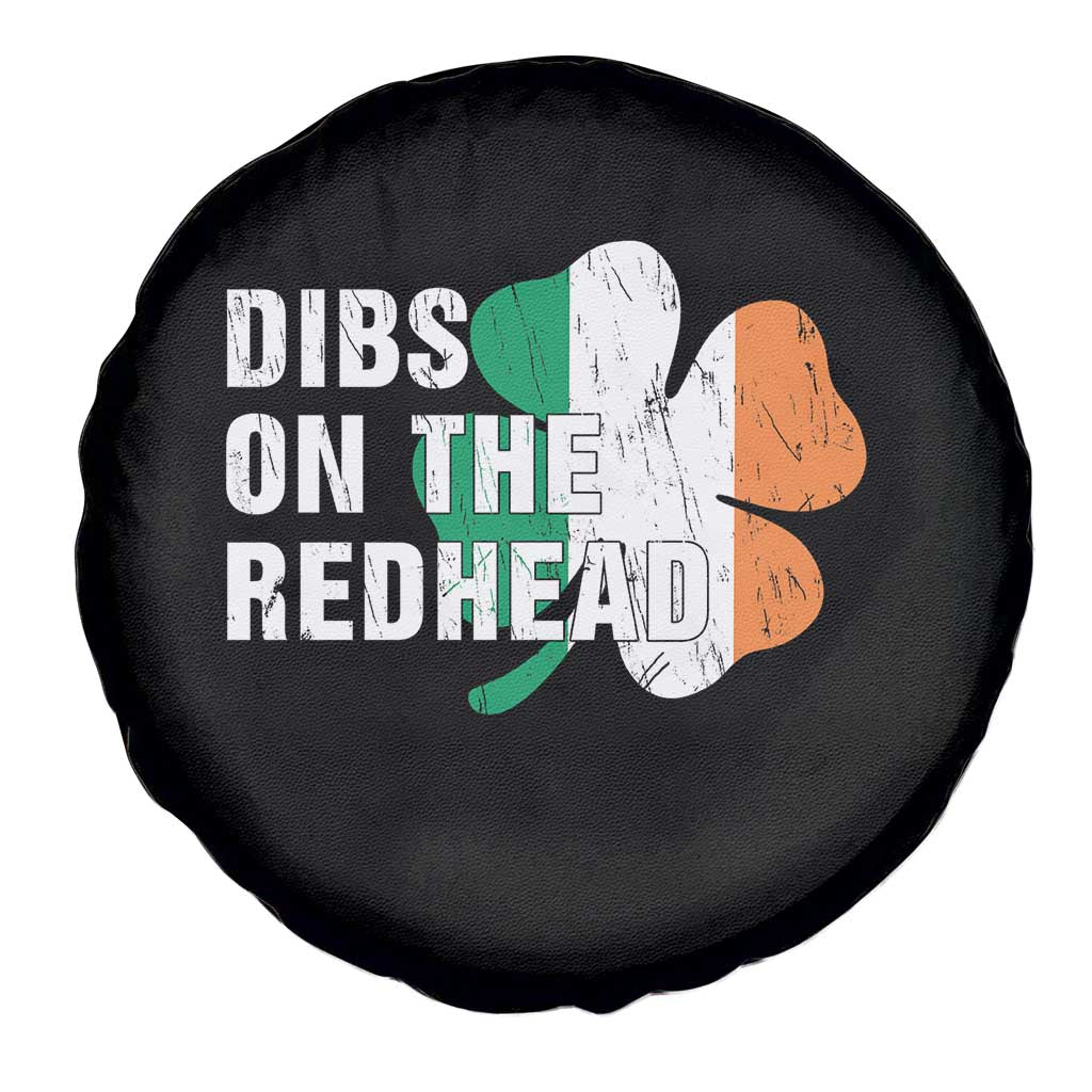 Dibs On The Redhead Spare Tire Cover Funny Irish St Patricks Day Shamrock
