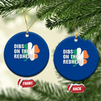 Dibs On The Redhead Ceramic Ornament Funny Irish St Patricks Day Shamrock