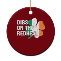 Dibs On The Redhead Ceramic Ornament Funny Irish St Patricks Day Shamrock