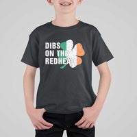 Dibs On The Redhead T Shirt For Kid Funny Irish St Patricks Day Shamrock