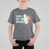 Dibs On The Redhead T Shirt For Kid Funny Irish St Patricks Day Shamrock