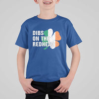 Dibs On The Redhead T Shirt For Kid Funny Irish St Patricks Day Shamrock