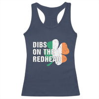 Dibs On The Redhead Racerback Tank Top Funny Irish St Patricks Day Shamrock