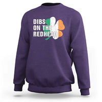 Dibs On The Redhead Sweatshirt Funny Irish St Patricks Day Shamrock