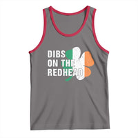 Dibs On The Redhead Tank Top Funny Irish St Patricks Day Shamrock