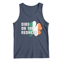 Dibs On The Redhead Tank Top Funny Irish St Patricks Day Shamrock