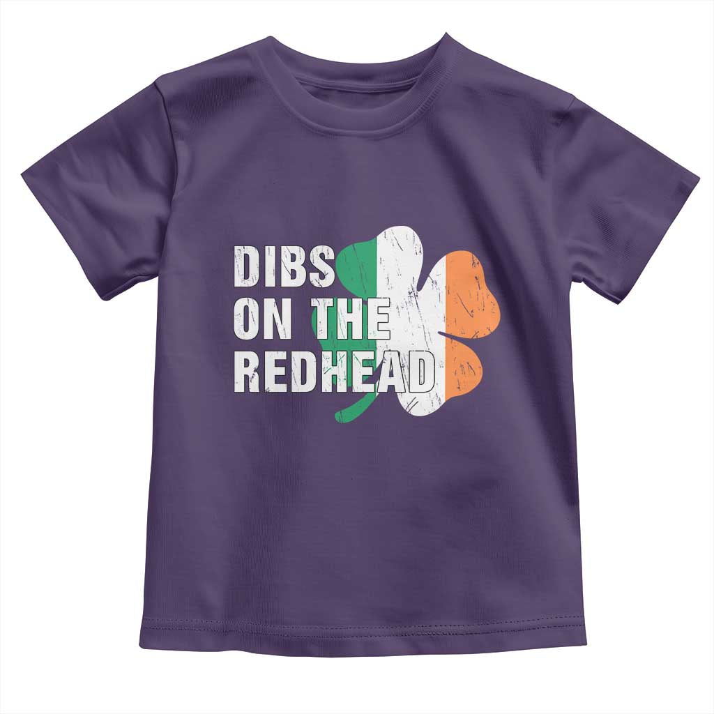 Dibs On The Redhead Toddler T Shirt Funny Irish St Patricks Day Shamrock