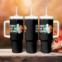 Dibs On The Redhead Tumbler With Handle Funny Irish St Patricks Day Shamrock