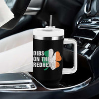 Dibs On The Redhead Tumbler With Handle Funny Irish St Patricks Day Shamrock