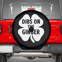 St Patricks Day Shamrock Dibs On The Ginger Spare Tire Cover Funny Redhead Irish