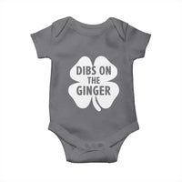 St Patricks Day Shamrock Dibs On The Ginger Baby Onesie Funny Redhead Irish