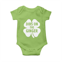 St Patricks Day Shamrock Dibs On The Ginger Baby Onesie Funny Redhead Irish