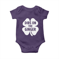 St Patricks Day Shamrock Dibs On The Ginger Baby Onesie Funny Redhead Irish
