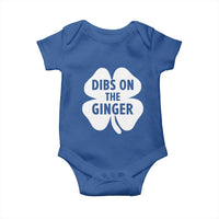 St Patricks Day Shamrock Dibs On The Ginger Baby Onesie Funny Redhead Irish