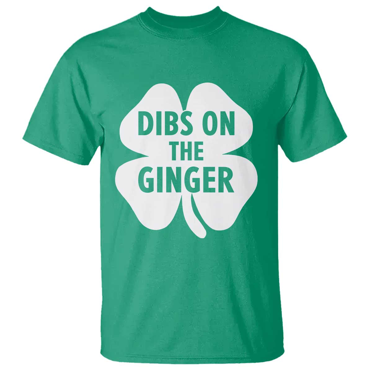 St Patricks Day Shamrock Dibs On The Ginger T Shirt Funny Redhead Irish
